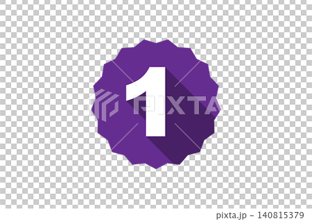 Purple Number One Badge With Long Shadow First Place Award Emblem Icon Purple Number One Badge With Long Shadow First Place Award Emblem Icon 140815379