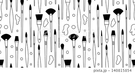Black and white brushes for painting 140815854