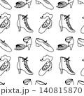 Seamless Pattern with Vintage Womens Dance Shoes 140815870
