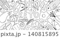 Keto diet sketch set 140815895