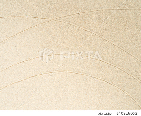 Zen garden sand background Japanese Balance Meditation Relax buddhism spirituality, pattern line wave mandala mockup spa vacation yoga lifestyle natural desert summer, texture desert, aroma therapy. 140816052