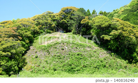 新緑の季節の緑豊かな里山風景 新緑の季節の緑豊かな里山風景 140816240
