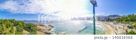 Ipanema Beach Tropical Paradise Panorama in Rio de Janeiro Brazil. 140816568