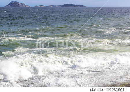 Ipanema Beach Water Waves and Rocks Rio de Janeiro Brazil. Ipanema Beach Water Waves and Rocks Rio de Janeiro Brazil. 140816614