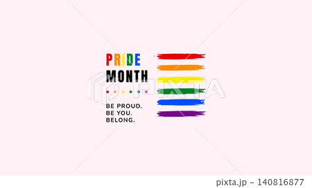 Pride Month Rainbow Equality Design 140816877