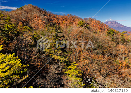 紅葉の裏妙義・谷急山と浅間山 140817180