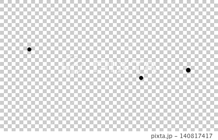 こぎつね座のイラスト(黒色の星のみで連結線なし) こぎつね座のイラスト(黒色の星のみで連結線なし) 140817417