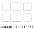 手描き風四角フレーム　鉛筆 140817833