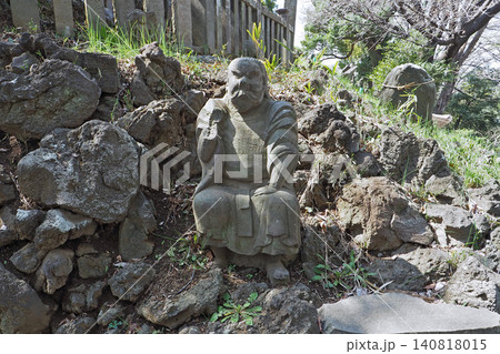 田子山富士塚の天狗座像(埼玉県志木市) 田子山富士塚の天狗座像(埼玉県志木市) 140818015