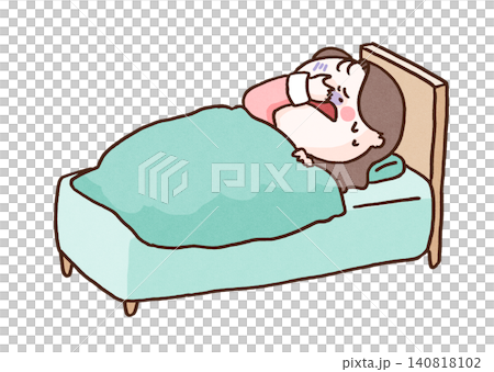 一個女人在夜裡躺在床上後悔自己的行為,進行自我反省,並責怪自己(反芻/擔憂)。 一個女人在夜裡躺在床上後悔自己的行為,進行自我反省,並責怪自己(反芻/擔憂)。 140818102