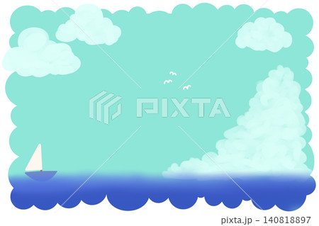 夏の海の背景(エメラルド) 夏の海の背景(エメラルド) 140818897