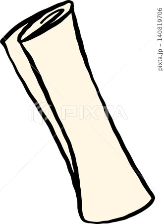 Rolled Paper Hand Drawn Illustration 140819706