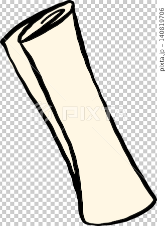 Rolled Paper Hand Drawn Illustration 140819706