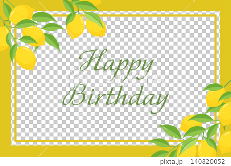 檸檬生日卡,斜角,黃色 檸檬生日卡,斜角,黃色 140820052