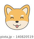 笑顔の柴犬の顔のイラスト素材 140820519