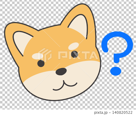 一幅柴犬疑惑表情的插圖 一幅柴犬疑惑表情的插圖 140820522