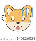 ショックを受けた柴犬のイラスト素材 140820523