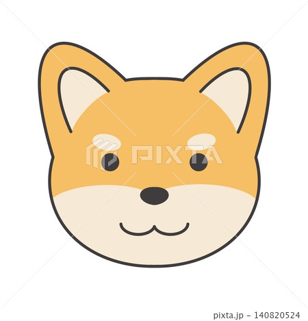 笑顔の柴犬のイラスト素材 笑顔の柴犬のイラスト素材 140820524