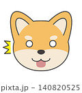 ハッとしている柴犬のイラスト素材 140820525