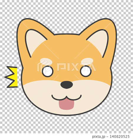 一隻驚訝的柴犬的插圖 一隻驚訝的柴犬的插圖 140820525
