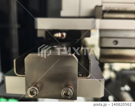 Metal rail bearing guide industrial machine component Metal rail bearing guide industrial machine component 140820562