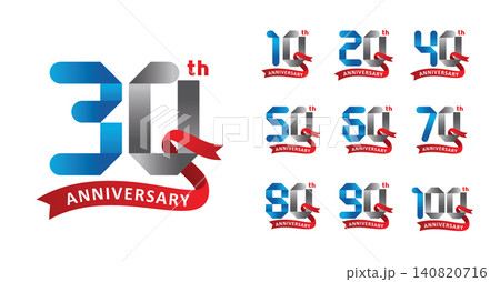 Set of anniversary folds and ribbons number 140820716