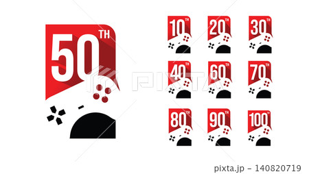Set of anniversary gamer number Set of anniversary gamer number 140820719