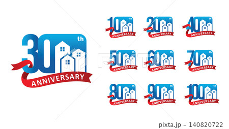 Set of anniversary house number Set of anniversary house number 140820722