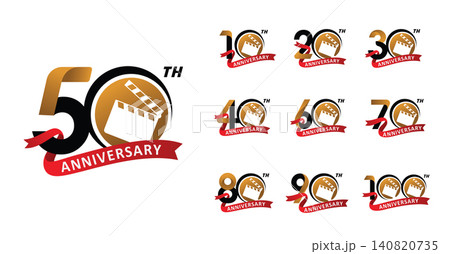 Set of anniversary movie number Set of anniversary movie number 140820735