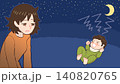 夜泣きする赤ちゃん、産後うつのお母さん 夜泣きする赤ちゃん、産後うつのお母さん 140820765