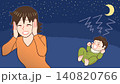 夜泣きする赤ちゃん、産後うつのお母さん 夜泣きする赤ちゃん、産後うつのお母さん 140820766