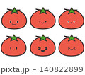 いろいろな顔のトマトのアイコン 140822899