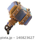 Stone Hammer 3D Render Icon, Fantasy Weapon Illustration Stone Hammer 3D Render Icon, Fantasy Weapon Illustration 140823627