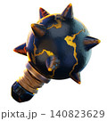 Mace Hammer 3D Render Icon, Fantasy Weapon Illustration Mace Hammer 3D Render Icon, Fantasy Weapon Illustration 140823629
