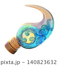 Ocean Sickle 3D Render Icon, Fantasy Weapon Illustration Ocean Sickle 3D Render Icon, Fantasy Weapon Illustration 140823632