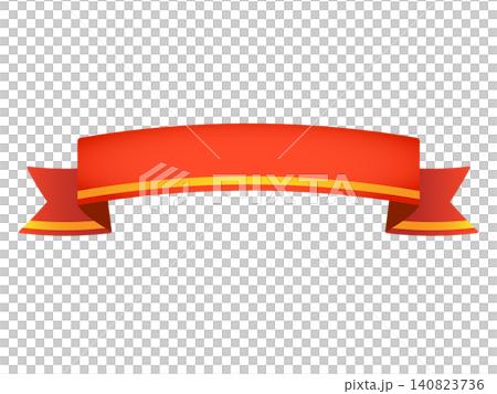 Arch-shaped ribbon banner material with gold band (gold premium decorative) Arch-shaped ribbon banner material with gold band (gold premium decorative) 140823736
