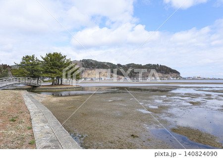 浅所海岸の松島から眺める陸奥湾 140824090