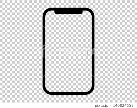 Smartphone icon, black, transparent material Smartphone icon, black, transparent material 140824555