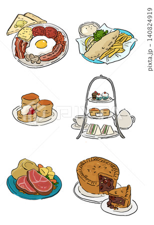イギリス 食べ物 イラスト イギリス 食べ物 イラスト 140824919