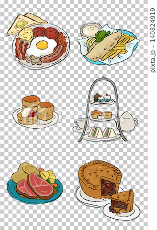 イギリス 食べ物 イラスト イギリス 食べ物 イラスト 140824919
