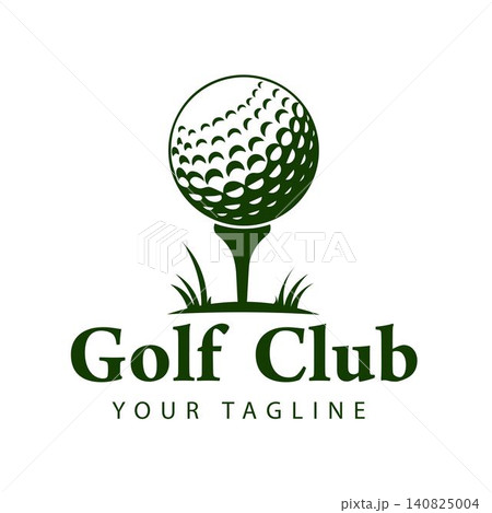 Minimalist Golf Ball on Tee Logo for Golf Club and Sports Resort Minimalist Golf Ball on Tee Logo for Golf Club and Sports Resort 140825004