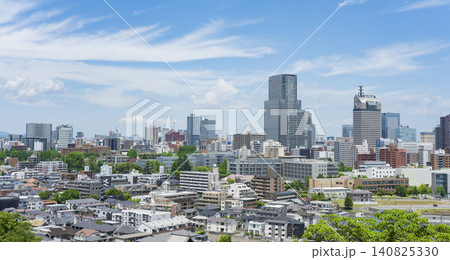 新緑の仙台市全景 140825330