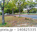 初秋の公園　放課後寄り道してくつろぐ休憩ベンチ（イラスト風） 140825335