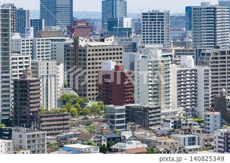 新緑の仙台市全景 140825349