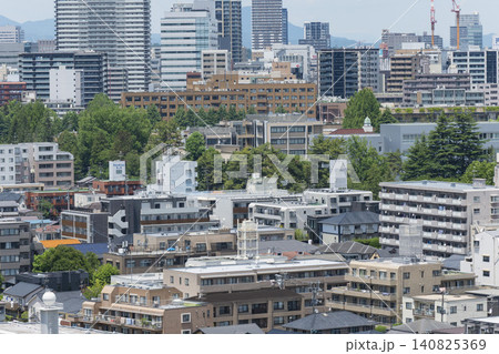 新緑の仙台市全景 新緑の仙台市全景 140825369