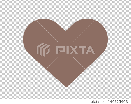 Brown heart icon, simple heart mark, transparent PNG material. 140825468