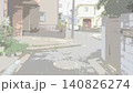 住宅街の道路。東京の道路。イラスト風。 140826274