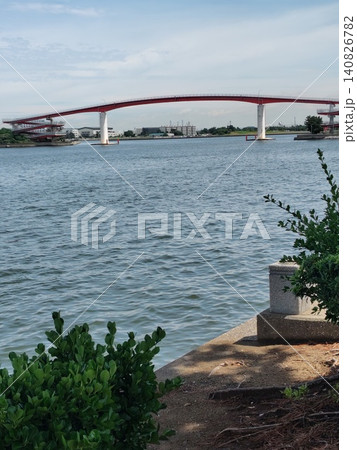 潮浜公園からの中の島大橋 潮浜公園からの中の島大橋 140826782