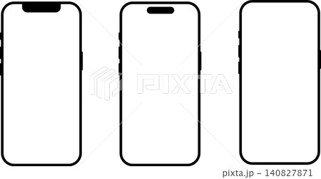 スマートフォン・スマホ・モバイル画面のモックアップ スマートフォン・スマホ・モバイル画面のモックアップ 140827871