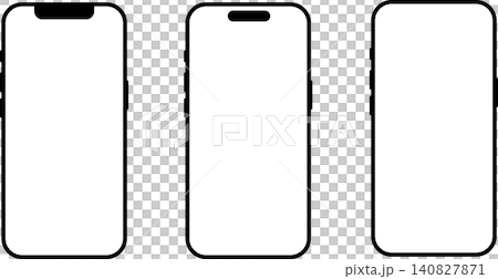 スマートフォン・スマホ・モバイル画面のモックアップ スマートフォン・スマホ・モバイル画面のモックアップ 140827871